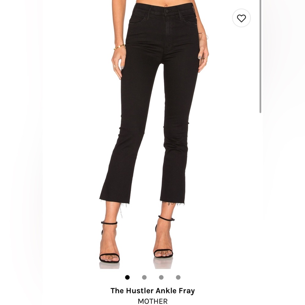 MOTHER Hustler Fray Black Jeans